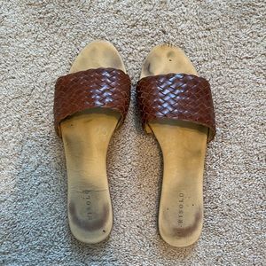 Nisolo Isla Woven Slide Women's Sandal Brandy Size 10